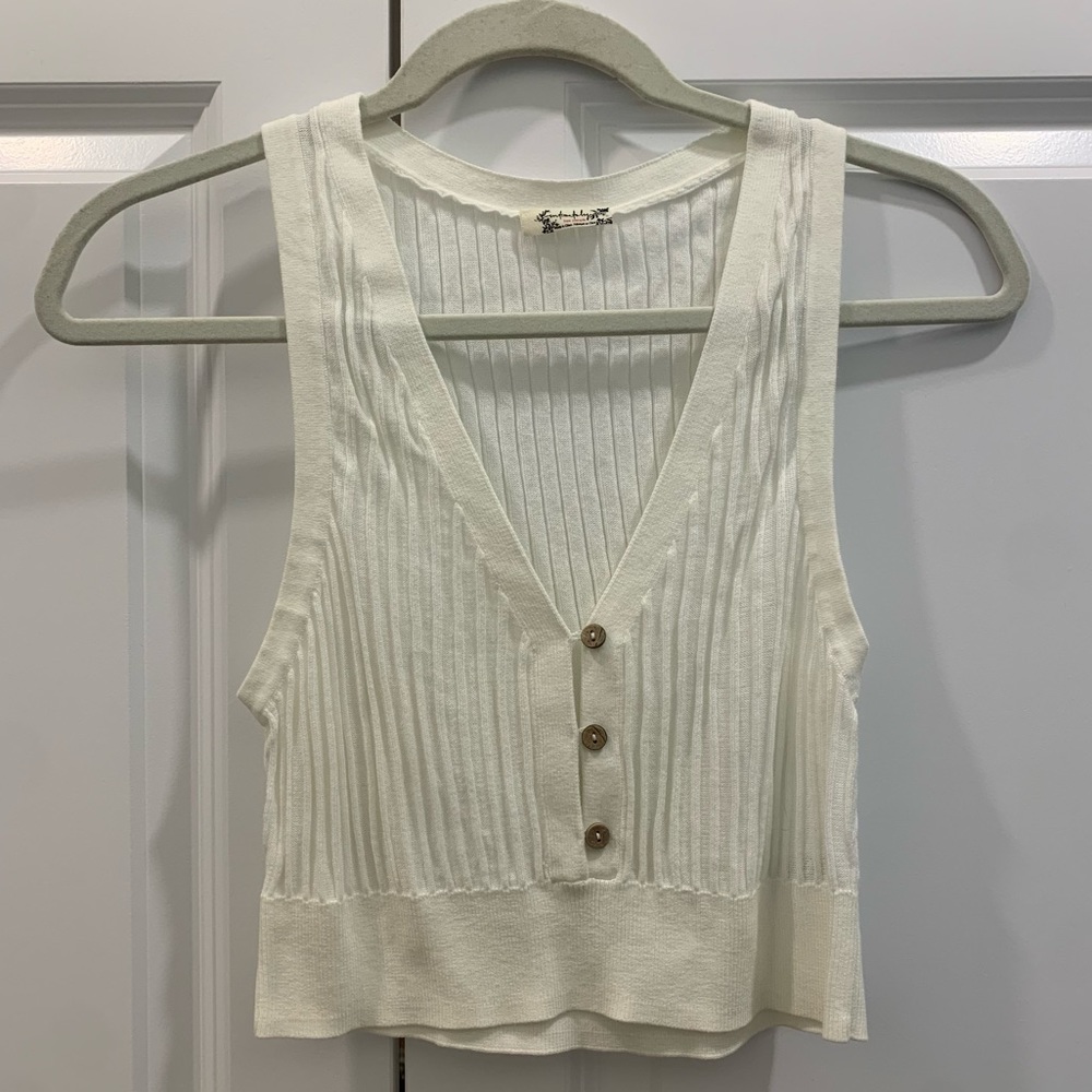Free People Saturday Morning Cropped Tank